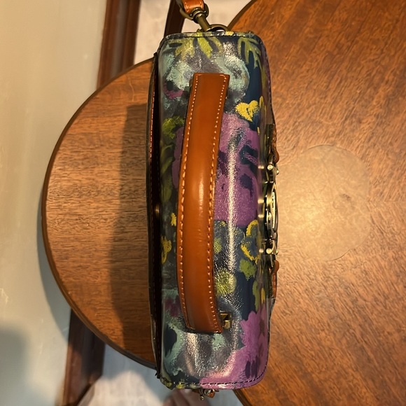 Patricia Nash  satchel  Crossbody bag NWOT Watercolor floral design  Multicolor - Picture 5 of 13